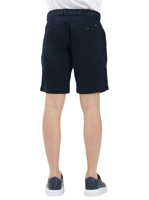Short uomo blu in twill Tommy Hilfiger | MW0MW24874DW5